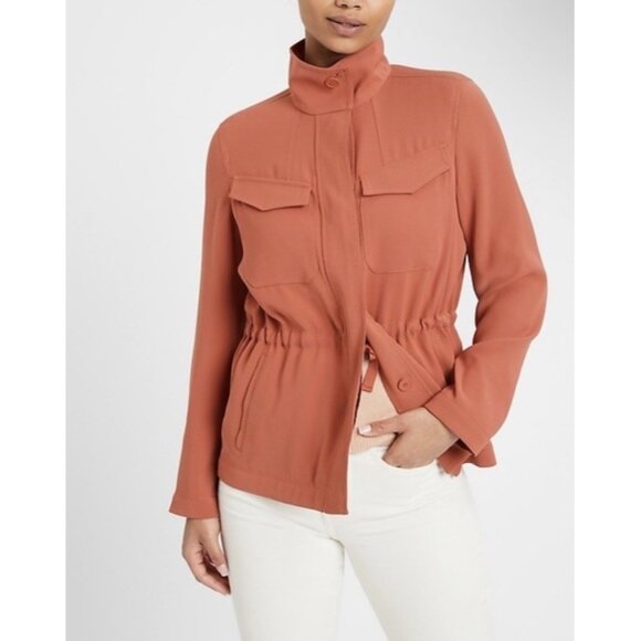 Banana Republic Women’s XS Lightweight Field Jacket Utility Rust Orange - Picture 1 of 10